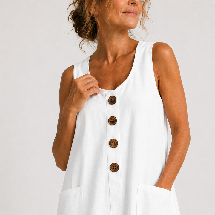 Lilian | Cotton and Linen Summer Dress