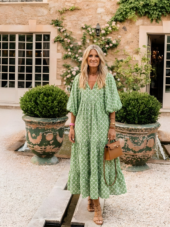 Orla | Tiered V-Neck Midi Dress