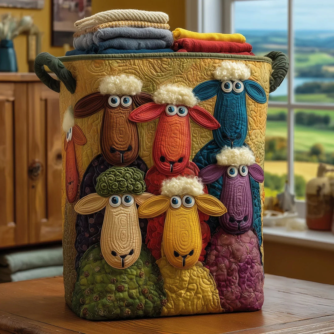 Rosie | Hand-Quilted Sheep Basket