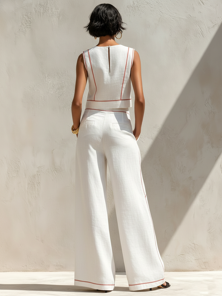 Mireille | Contrast Linen Set