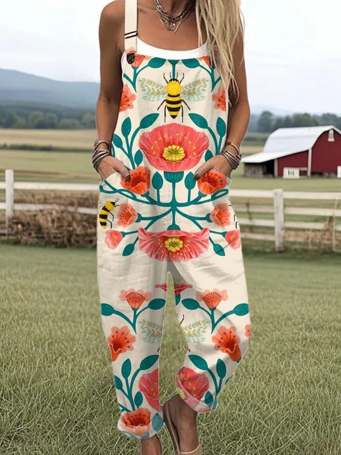 Winifred | Bee &amp; Blossom Print Jumpsuit