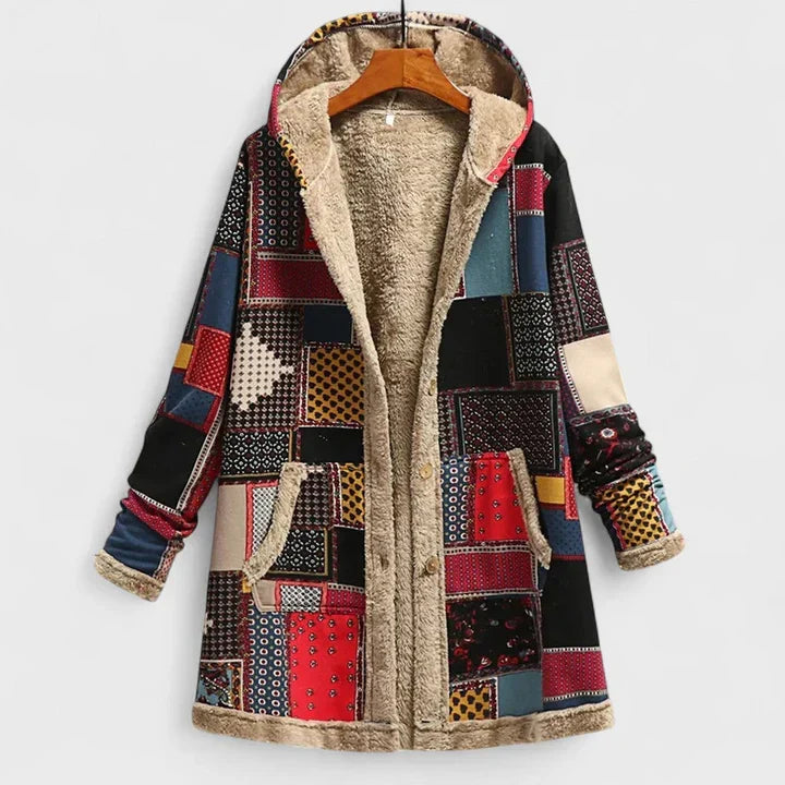 Dawn | Cosy Hooded Parka in Rich Red