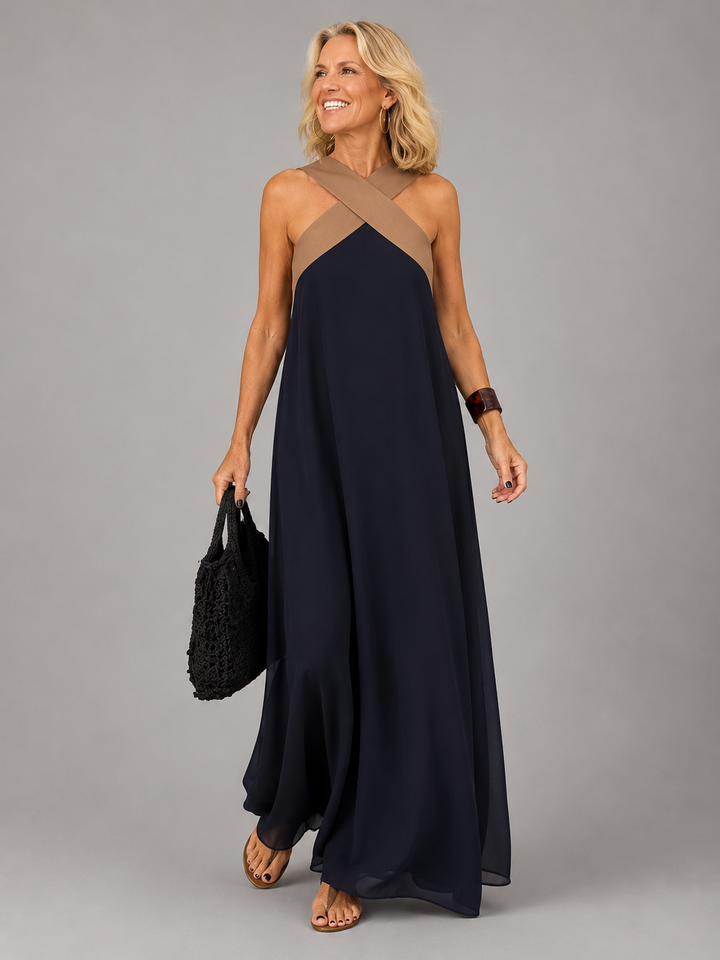 Etta | Crossover Neckline Maxi Dress