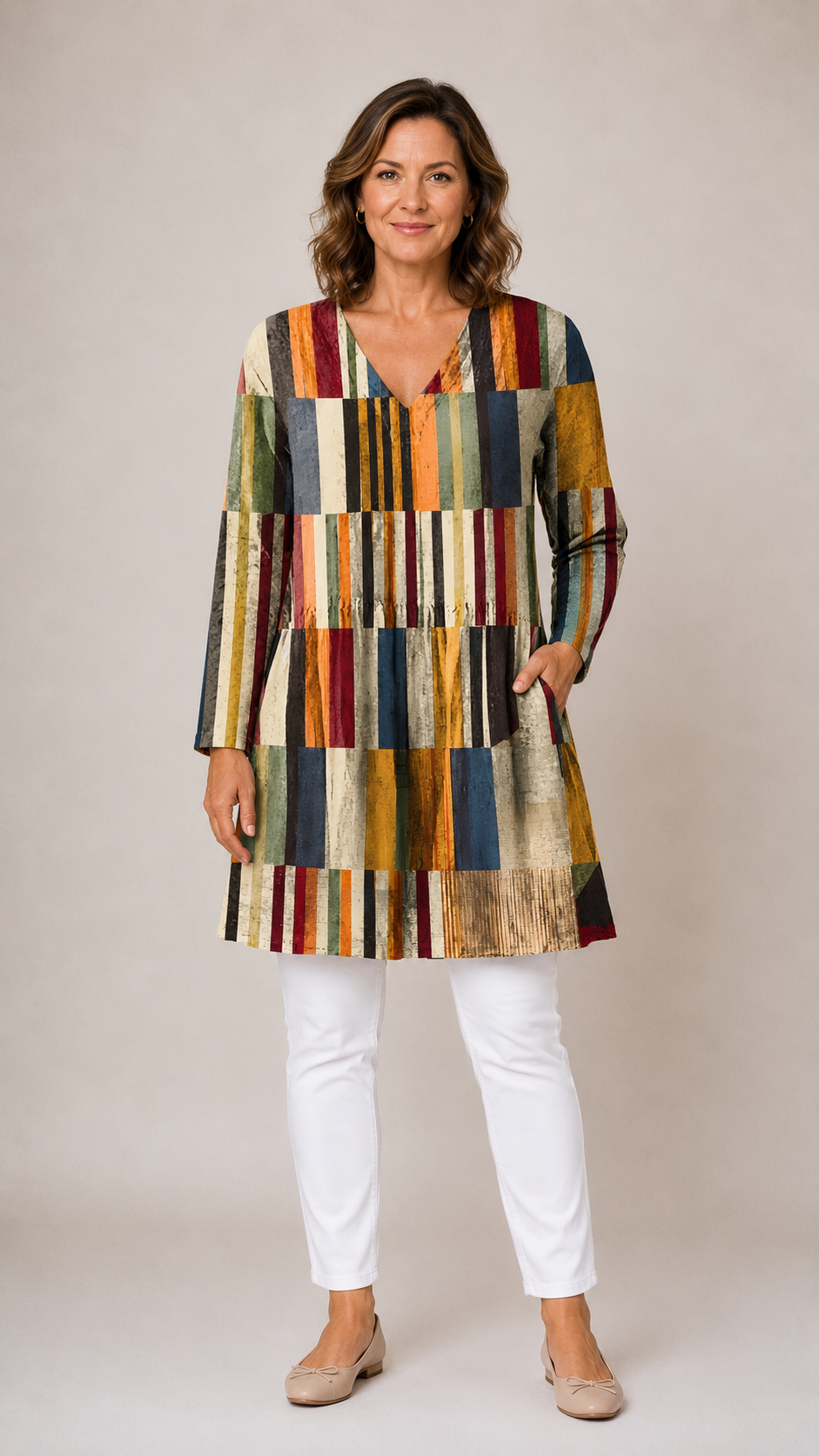 Aurelia | Long V-Neck Blouse