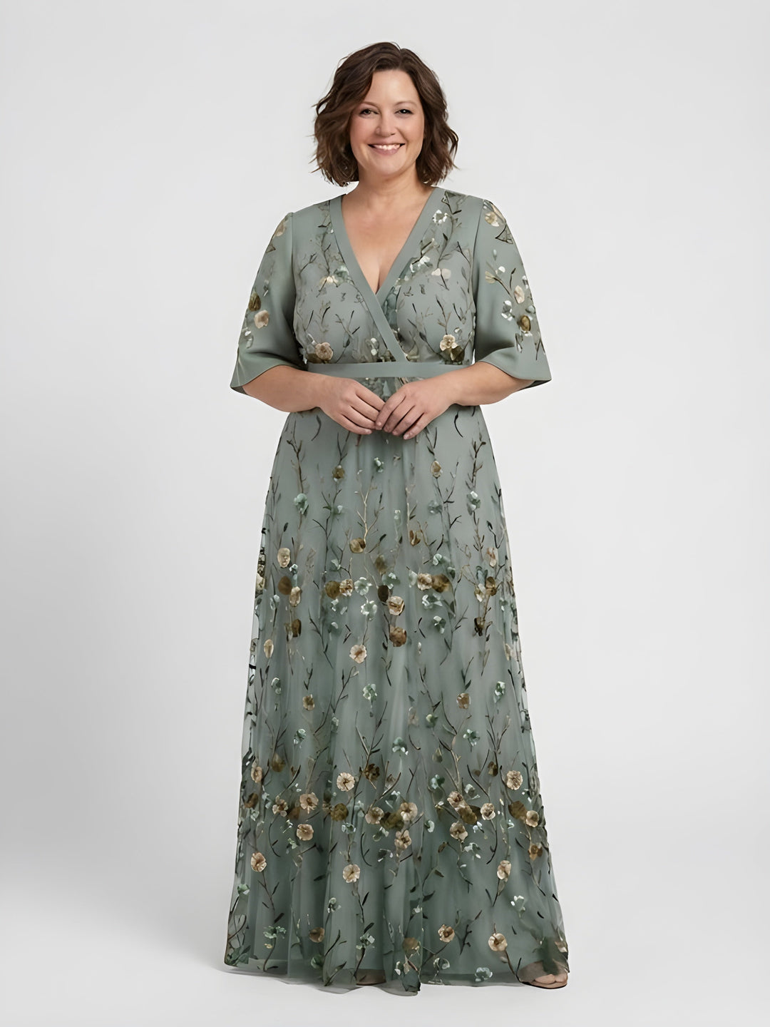 Gwendolen | Floral V-Neck Maxi Dress