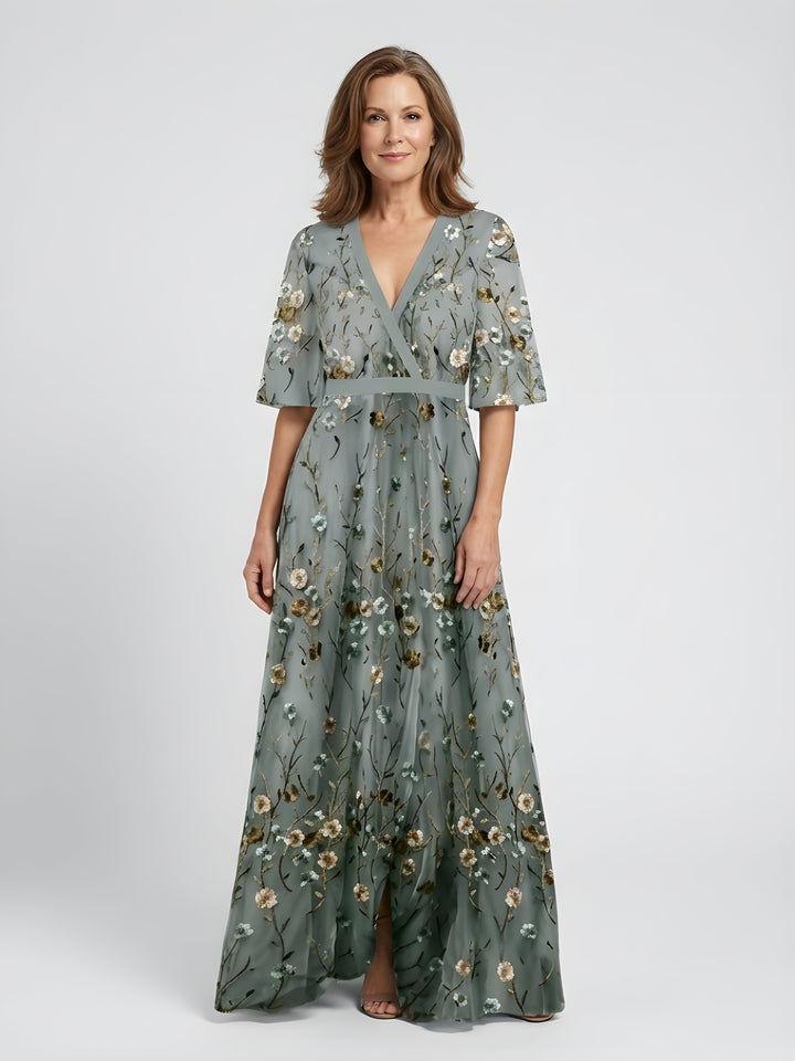 Gwendolen | Floral V-Neck Maxi Dress