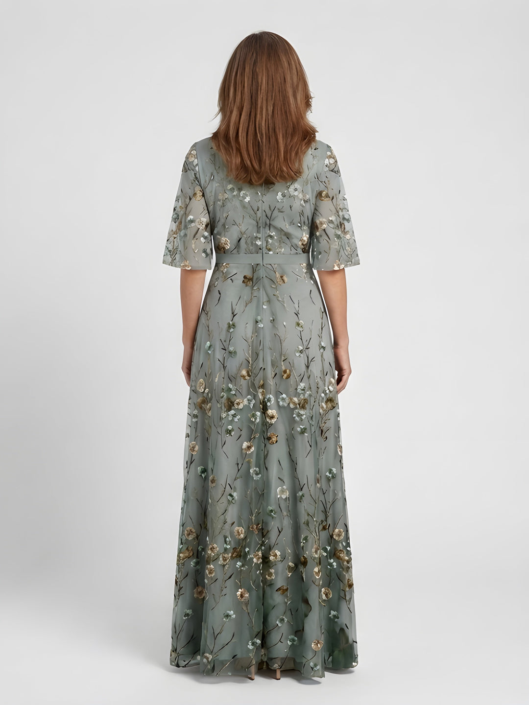 Gwendolen | Floral V-Neck Maxi Dress