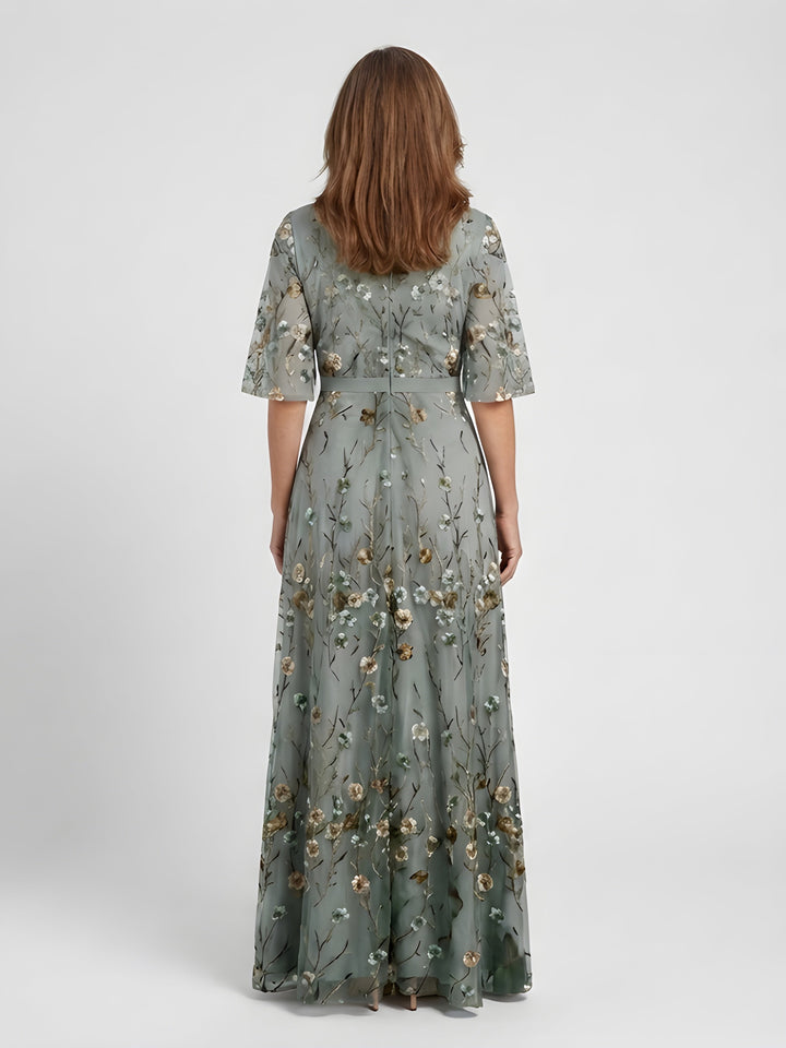 Gwendolen | Floral V-Neck Maxi Dress