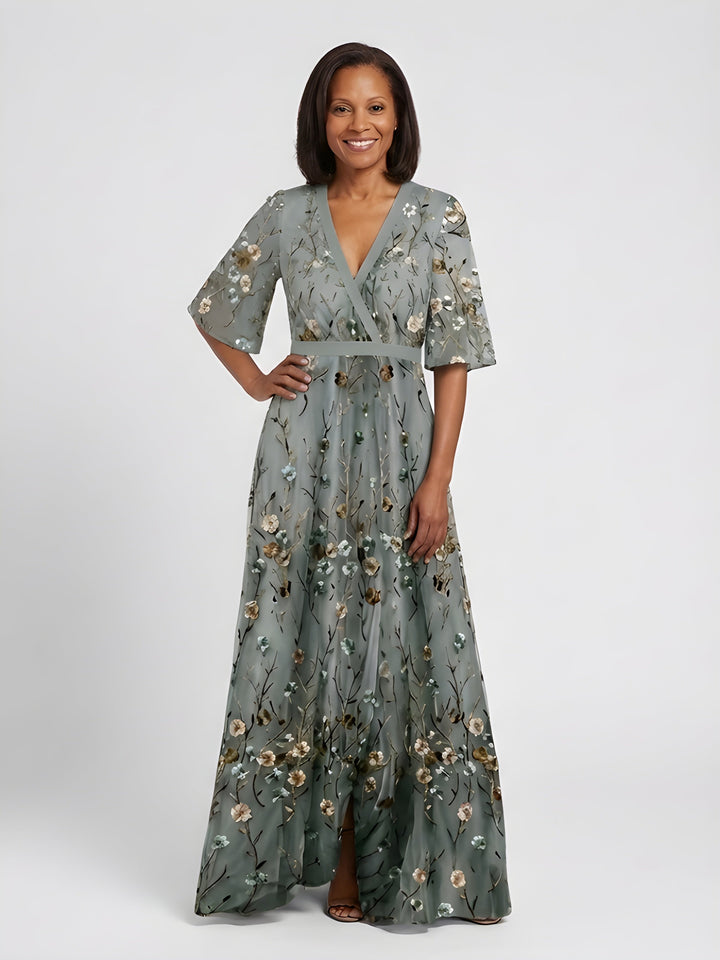 Gwendolen | Floral V-Neck Maxi Dress