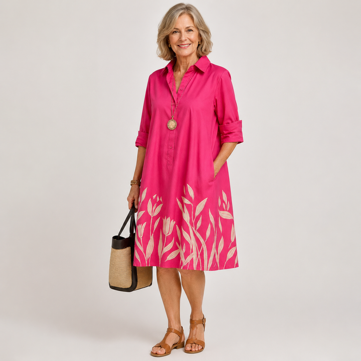 Melina | Button-Front Midi Dress