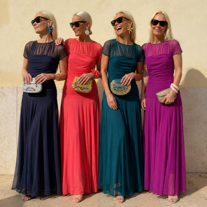 Esther | Chiffon Round-Neck Dress